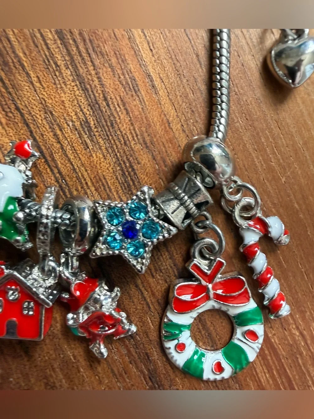 Kenneth Cole Christmas Holiday Charm Bracelet Santa Star Stocking Tree Wreath